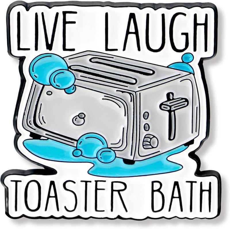 DAYANEY Enamel Pins for Backpacks, Ello Worm Anime Pins，Live Laugh Toaster Bath Vintage Brooches and Pin for Women as Funny Hat Vintage Pin for Adults Bags, Cool Duck Brooch for Women Fashion - Image 1
